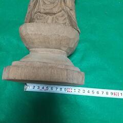 木彫古い手彫りの菩薩立像  約５０年位前に製作の画像