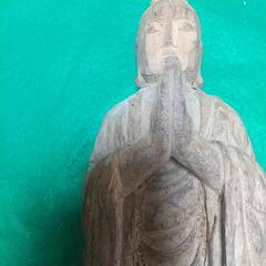 木彫古い手彫りの菩薩立像  約５０年位前に製作の画像