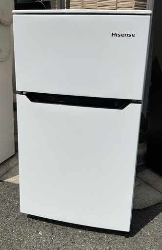 【RKGRE-322】特価！ハイセンス/Hisense/93L 冷凍冷蔵庫/HR-B95A/中古品/2020年製/当社より近隣無料配達！