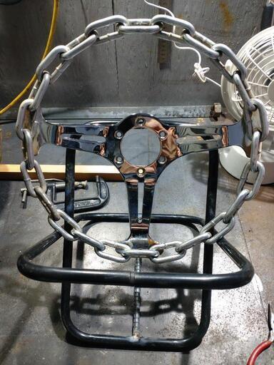 チェーンステアリング 8インチ アダプター付き ローライダー 当時物 チェーンステアリング 8インチ アダプター付き ローライダー