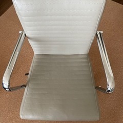 おしゃれデスクチェア　合皮　グレー