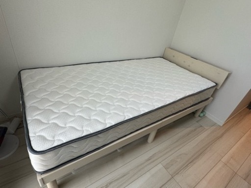(ほぼ未使用)マットレス付きシングルベッド