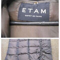 ◆お引取り限定/三重県/値引不可◆中古ジャンク　ETAM（ESPRIT DE PARIS）中綿ダウン80％フェザー20％ダウンJK　Mサイズ（J-57）の画像