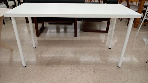 ★ジモティ割あり★ IKEA テーブル 白 H74×D60×W140 クリーニング済み TJ5032