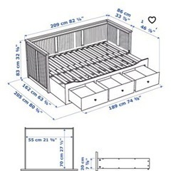 [値下げ] HEMNES ヘムネス デイベッド IKEA の画像
