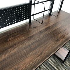 ▼【デスク＆チェアーセット　中古　棚付き　程度良　】（NF240329）ZI-1638の画像