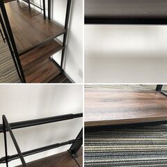 ▼【デスク＆チェアーセット　中古　棚付き　程度良　】（NF240329）ZI-1638の画像