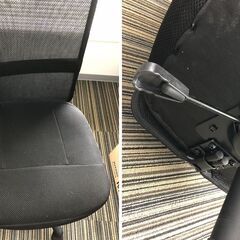 ▼【デスク＆チェアーセット　中古　棚付き　程度良　】（NF240329）ZI-1638の画像