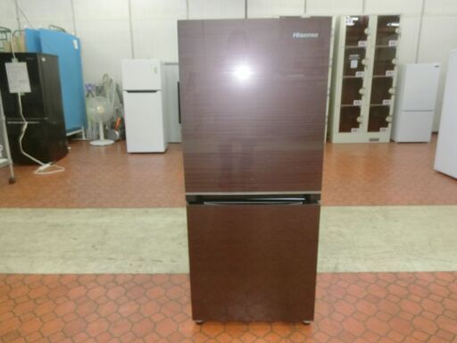 ID 402195　冷蔵庫２ドア　134L　ハイセンス　２０２０年　HR-G13B-BR
