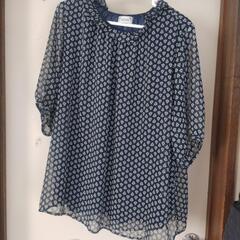 【大きいサイズ】柄シフォン素材トップス3L