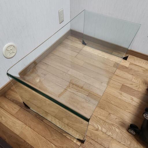 【美品】フランフラン　ガラステーブル　90cm