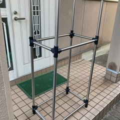タイヤラック カバー付 ステンレス 軽自動車 普通自動車用4本収納