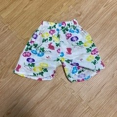 kladskap ウサギ×朝顔柄甚平 サイズS 80-90の画像