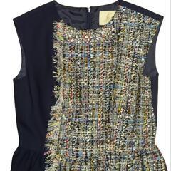 1度のみ着用　チェスティ Chesty 8S529 ノースリーブ　ジュエルツイードワンピースの画像