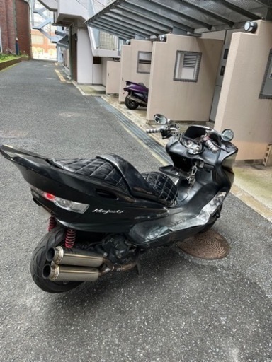 【YAMAHAマジェスティーc】SG03J 大人カスタム　エアロカスタムブラック