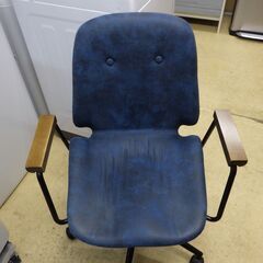 タマリビング ホームチェア キャスター/ひじ掛け付き PCチェア ブロンコ 配達設置対応 ブルーの画像