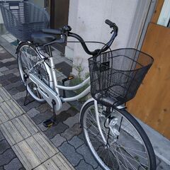 サザンポート26インチ自転車シルバー SOUTHERNPORT 26型軽快車 スペースグレー: カー・自転車
