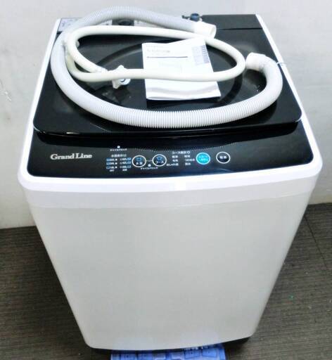 【　3ヵ月保証　】高年式　2021年製　7.0㎏　洗濯機　GLW-70W　動作良好　大容量　2人、3人用　Grand Line　洗濯コース5種　水位6段階