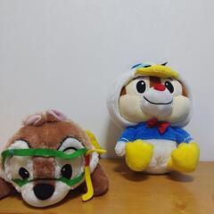 美品 チップとデール 大きいサイズ ぬいぐるみ2点セット 