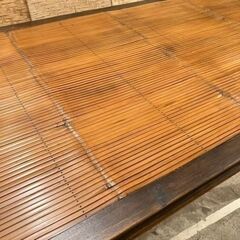 《売約済》【武蔵小山店】　🚚運搬無料エリア有/ 品川区リサイクルショップ バリ　リゾート　バンブー　アジアン家具　ダイニングテーブル　のみ　検　ウォーターヒヤシンス　バリ家具　テーブル　ダイニング　作業台　デスク　台　店舗　什器　アジアン　ダイニングテーブルのみ　ダイニングテーブルだけ　４人掛け　６人掛け　四人掛け　六人掛け　の画像