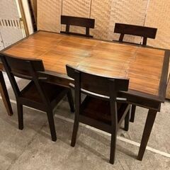 《売約済》【武蔵小山店】　🚚運搬無料エリア有/ 品川区リサイクルショップ バリ　リゾート　バンブー　アジアン家具　ダイニングテーブル　のみ　検　ウォーターヒヤシンス　バリ家具　テーブル　ダイニング　作業台　デスク　台　店舗　什器　アジアン　ダイニングテーブルのみ　ダイニングテーブルだけ　４人掛け　６人掛け　四人掛け　六人掛け　の画像