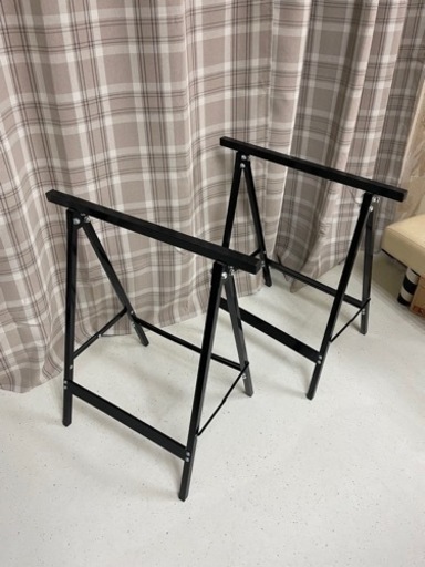 馬脚　折り畳み　黒　スチール製