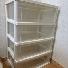 家具 収納家具 衣装ケース2つの画像