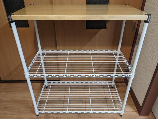 専用です。ホームエレクタ スチールラック 木製天板付き □ エレクター、スチールラック、HOME ERECTA、天板付き、山梨県