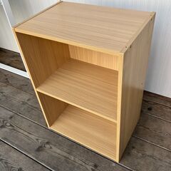 二段カラーボックス（ナチュラル）の画像