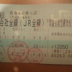青春18きっぷ　残り2日分
