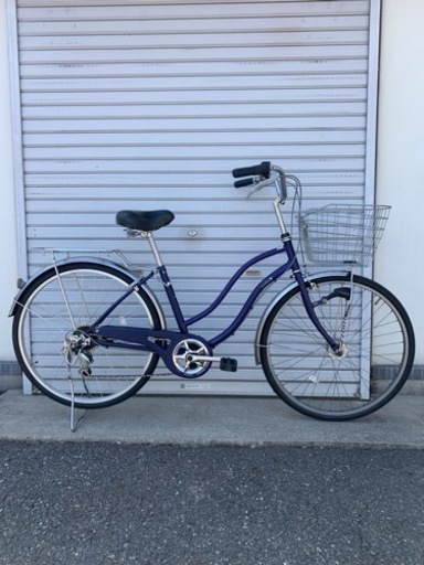 ☆前後タイヤ新品☆   26型　6S  LEDオートライトシティーサイクル　防犯登録料込価格︎‼︎