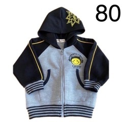 長袖　パーカー　ジャンバー　アウター　フード付き　80cm