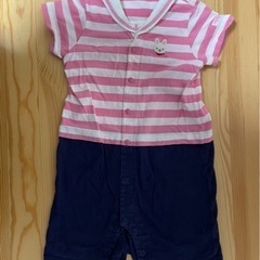 ベビー服 半袖ロンパース 女の子 80cm