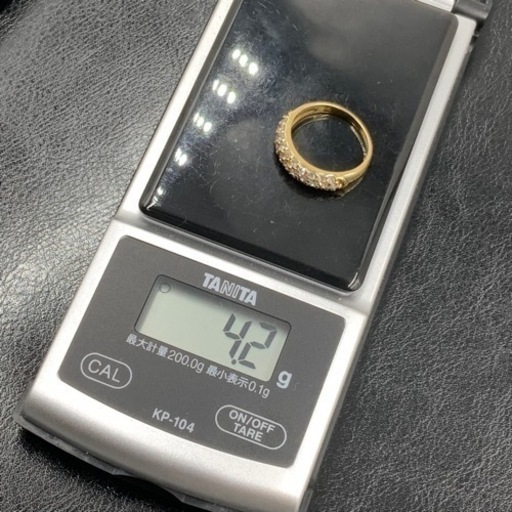売り切れました。K18 18金　ダイヤモンドリング　ダイヤ1ct 4.2g 約12号