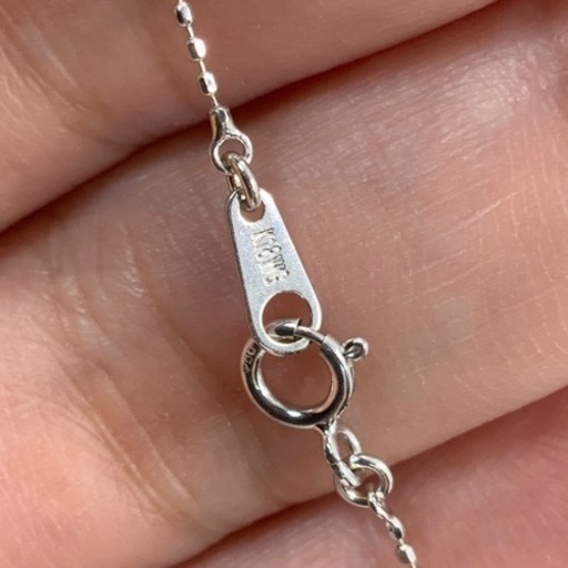 K18WG トリロジー　ネックレス　ダイヤネックレス　1.8g ダイヤ0.5ct