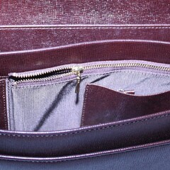 マリクレール　ビジネスバッグ　天然牛　海老茶色の画像