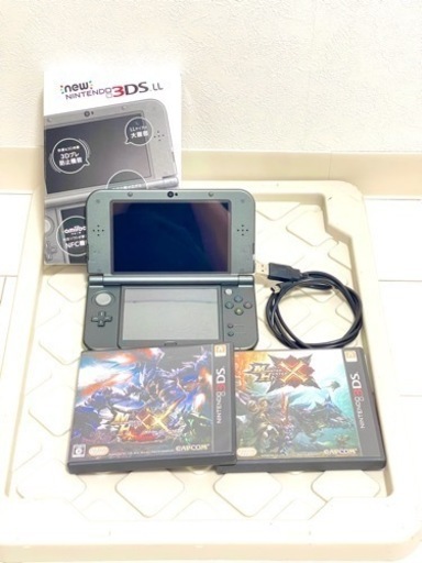 ✨ 美品　New ニンテンドー3DS LL メタリックブラック  モンハン付き！
