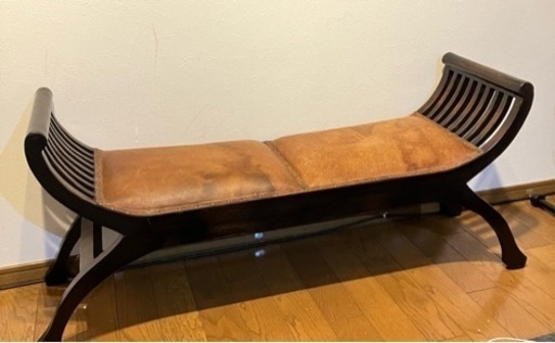 old maison　ベンチ椅子　カルティニベンチ　長椅子　本革