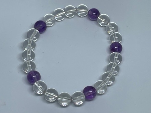 【天然石】アメシスト 水晶 ブレスレット④4