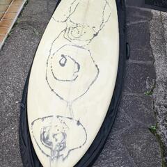 レトロツイン　サーフボード　5'11" ハードケース付の画像