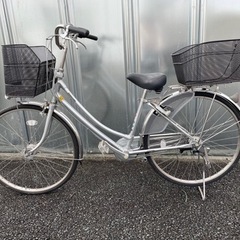 自転車 ブリヂストン 26インチ 3段変速 シルバー