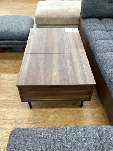 KC-53【新入荷　リサイクル品】ニトリ　リフティ100 昇降リビングテーブル　ブラウン