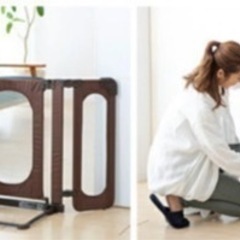 ベビーゲート 日本育児 おくだけとおせんぼ おくトビラ　子供用品 ベビー用品 安全、保護グッズの画像