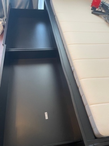 ベッド セミダブル ベッドフレーム　マットレス 収納　IKEA イケア