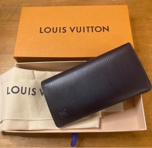 【美品】Louis Vuitton EPI 長財布ブルー(服/ファッション 小物 財布
