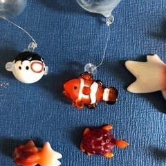 ミニ水族館　ガラス細工　金魚　コレクション　オブジェ　箱庭　の画像