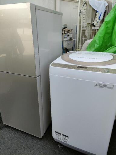 保証つき セット洗濯機・冷蔵庫の　どちらも大きめ