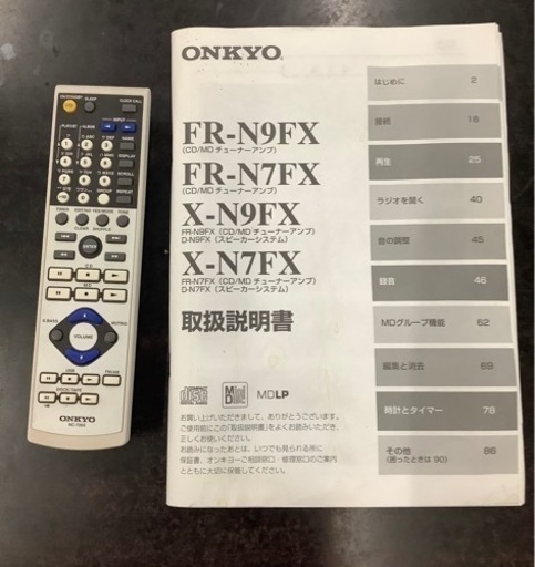ONKYO オーディオコンポ FR-N7FX オンキョー CD MDプレーヤー　　リサイクルショップ宮崎屋　佐土原店　24.5.14F