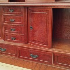 ケヤキ 箪笥 茶箪笥 欅 室町 昭和アンティーク家具 茶棚の画像