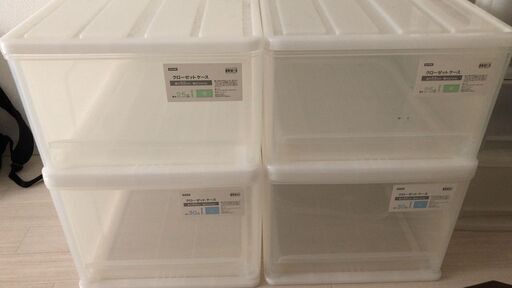 衣装ケース ホワイト　M×2個 + L×2個 合計4個セット